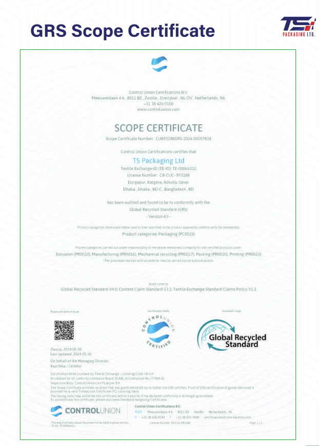 GRS Certificate
